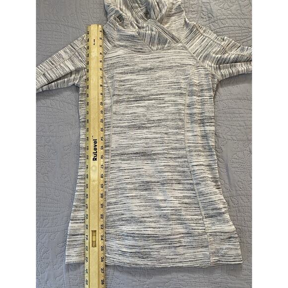 Lululemon Think Fast Hoodie Pullover 4 Space Dye Blk White Multi Silverspoon - Picture 9 of 9